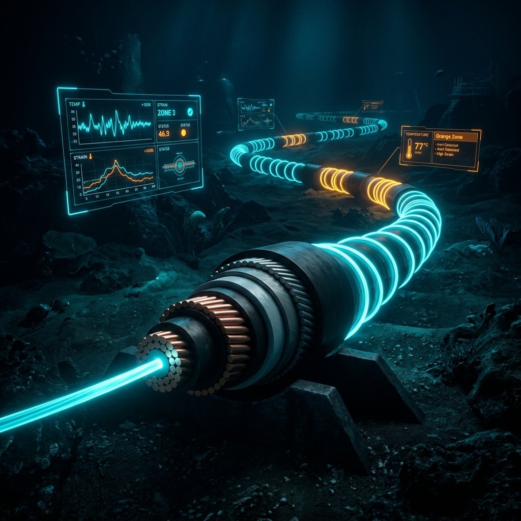 Utilities & Energy fiber optic monitoring illustration