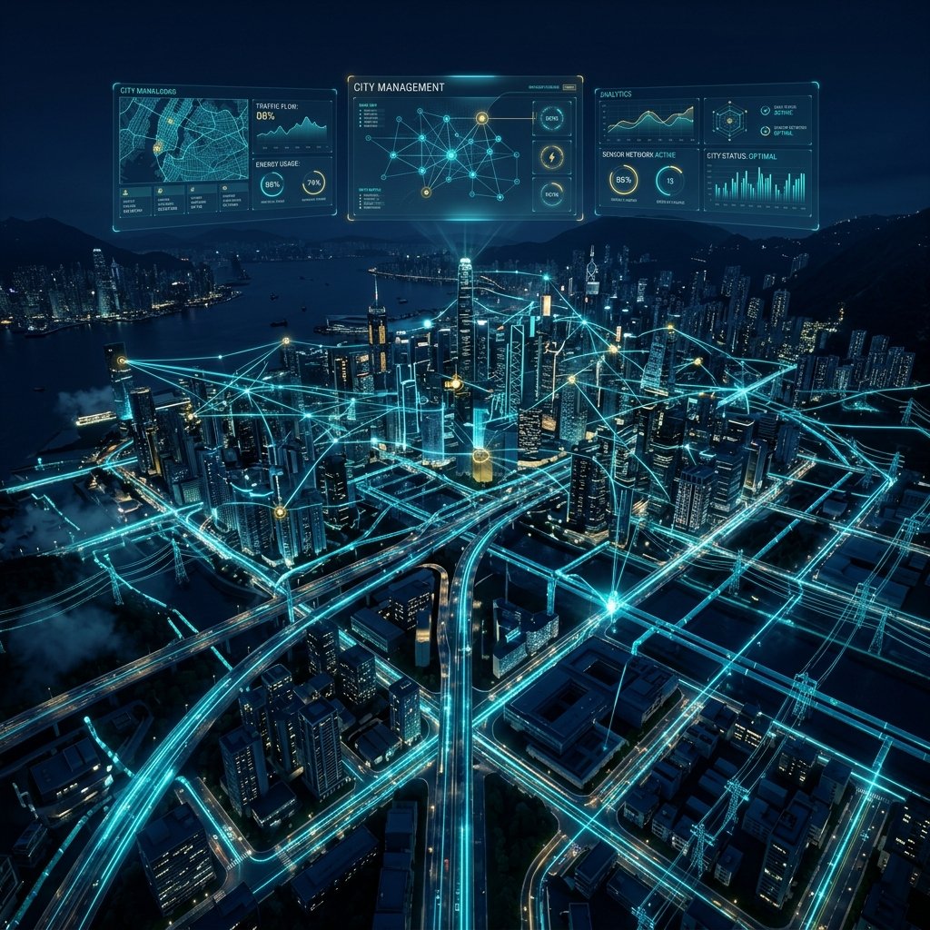 Smart Infrastructure fiber optic monitoring illustration